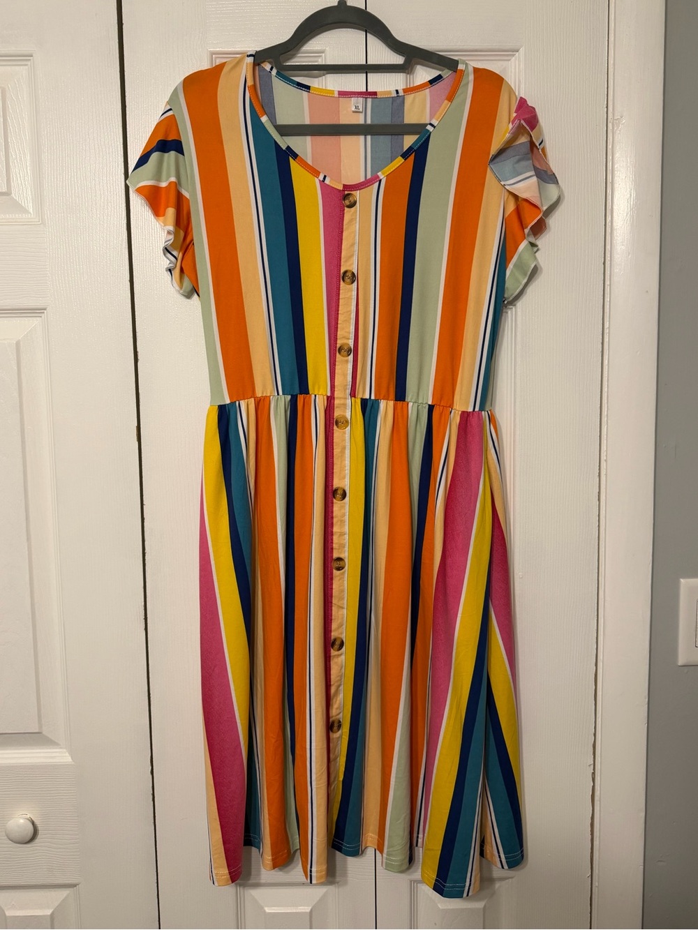 Colorful Striped Dress - XL